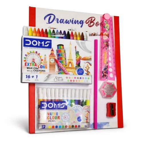 Colorful Doms art supplies kit