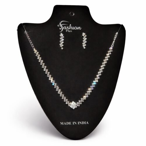 Elegant rhinestone jewelry set display