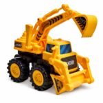 JCB toy backhoe loader close-up