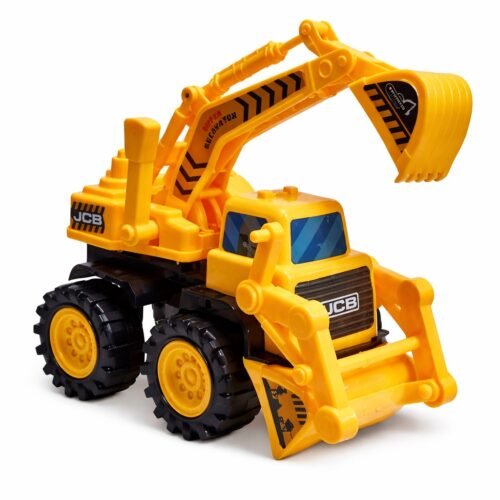 JCB toy backhoe loader close-up
