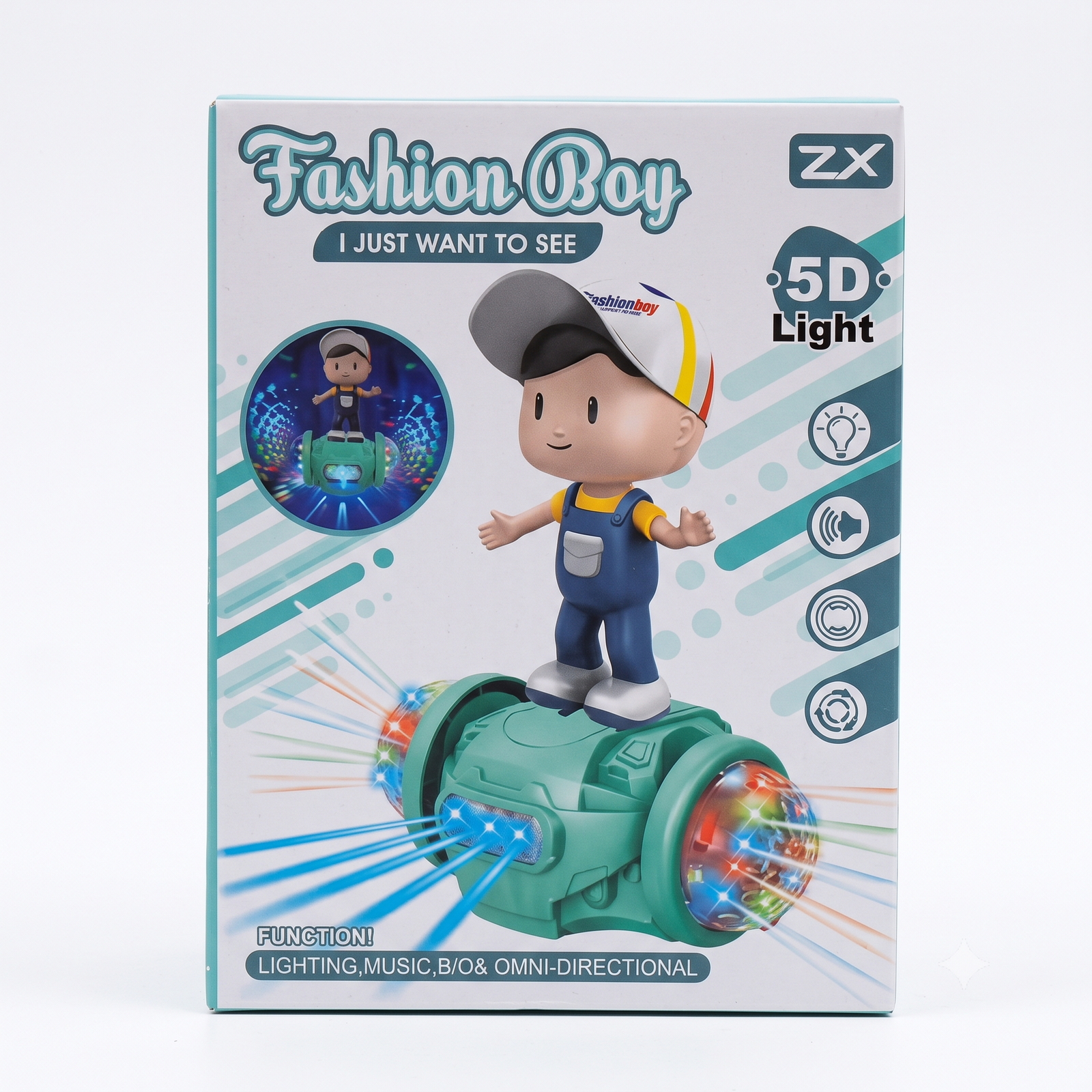 Fashion Boy ZX – 5D Light Musical Rolling Toy - Image 2