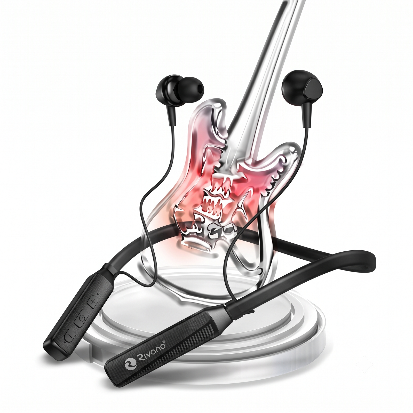 Rivano RN BT-64 Wireless Neckband Earphones