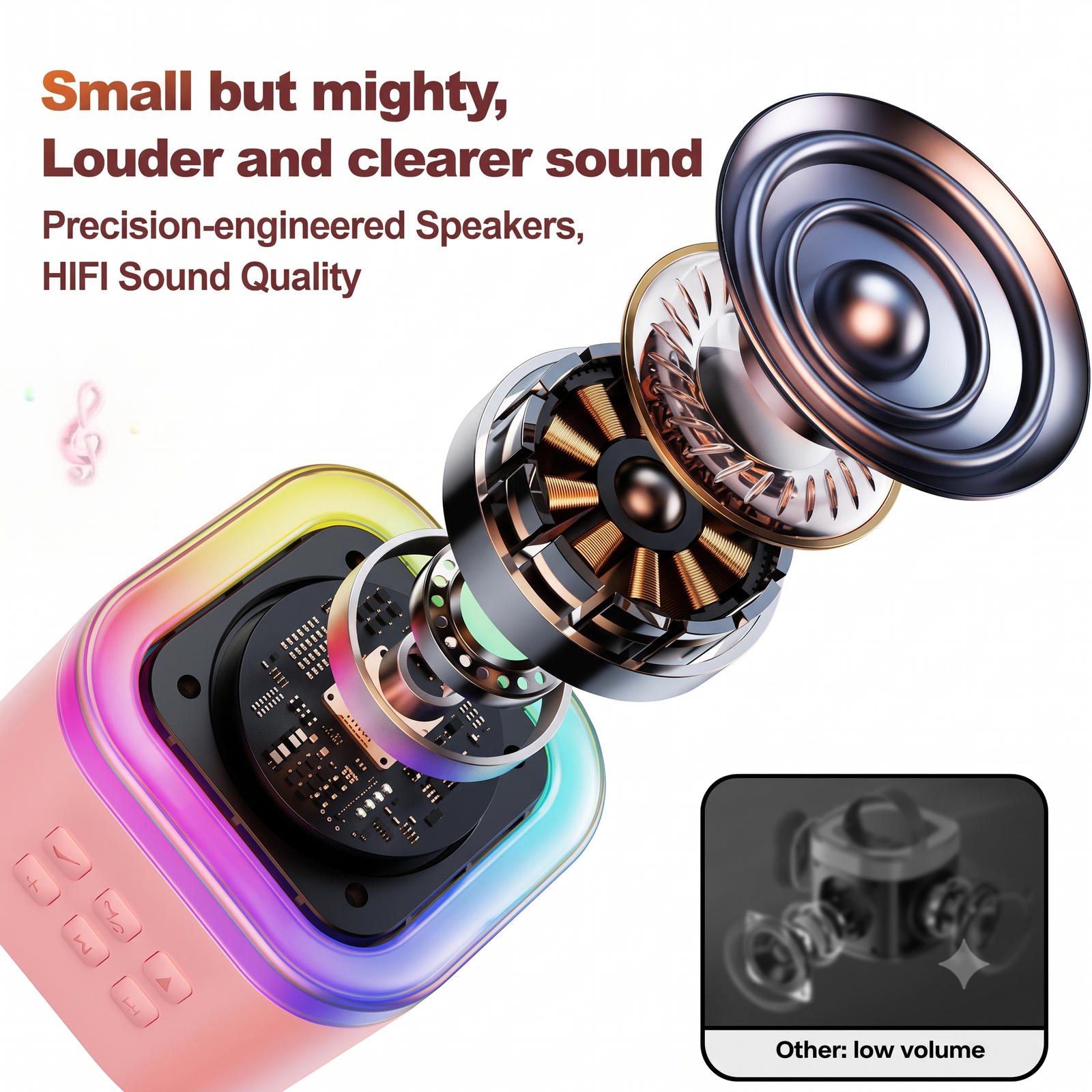 Mini Karaoke Speaker with Wireless Mic - Image 2