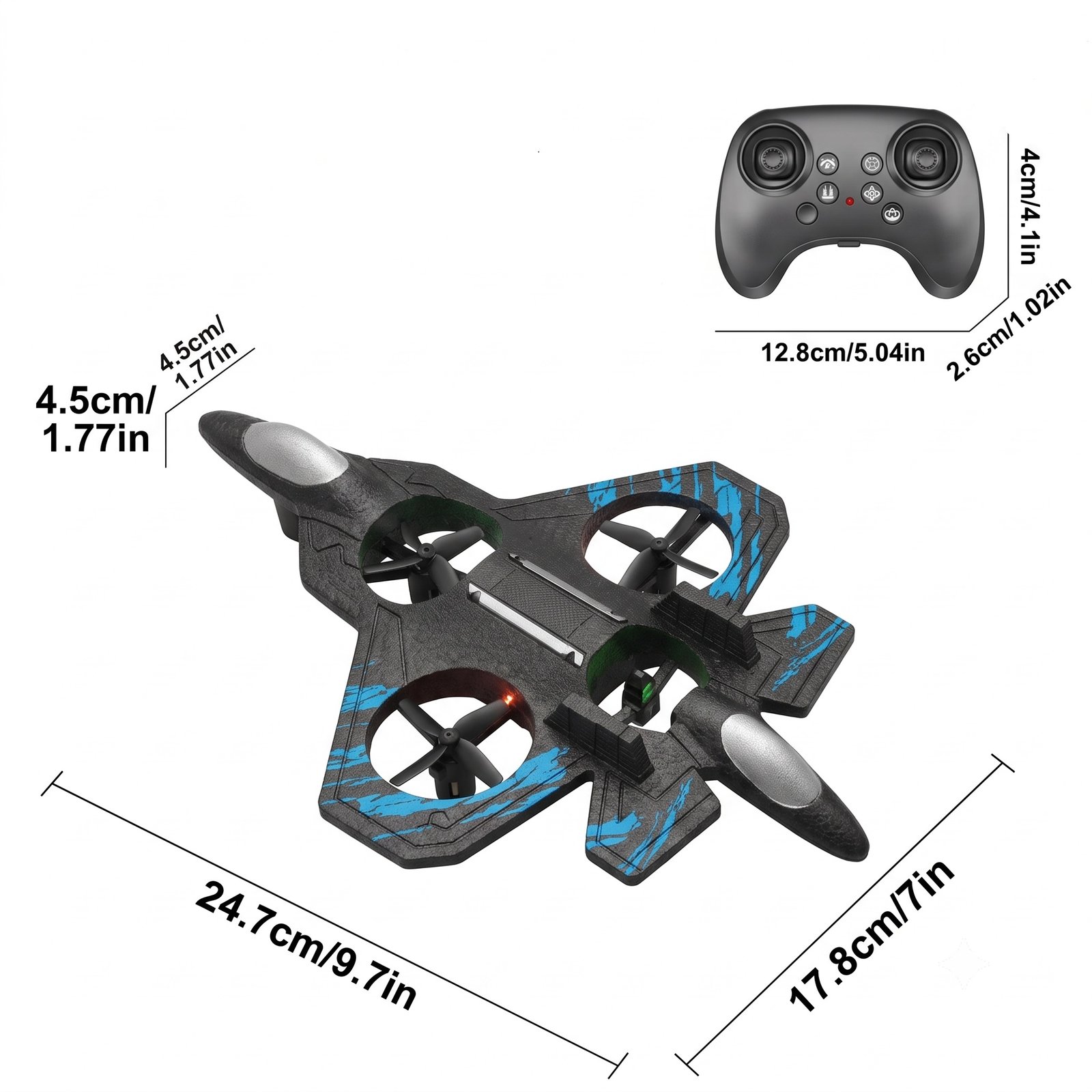 RC Fighter Jet Toy with LED Lights - Image 3