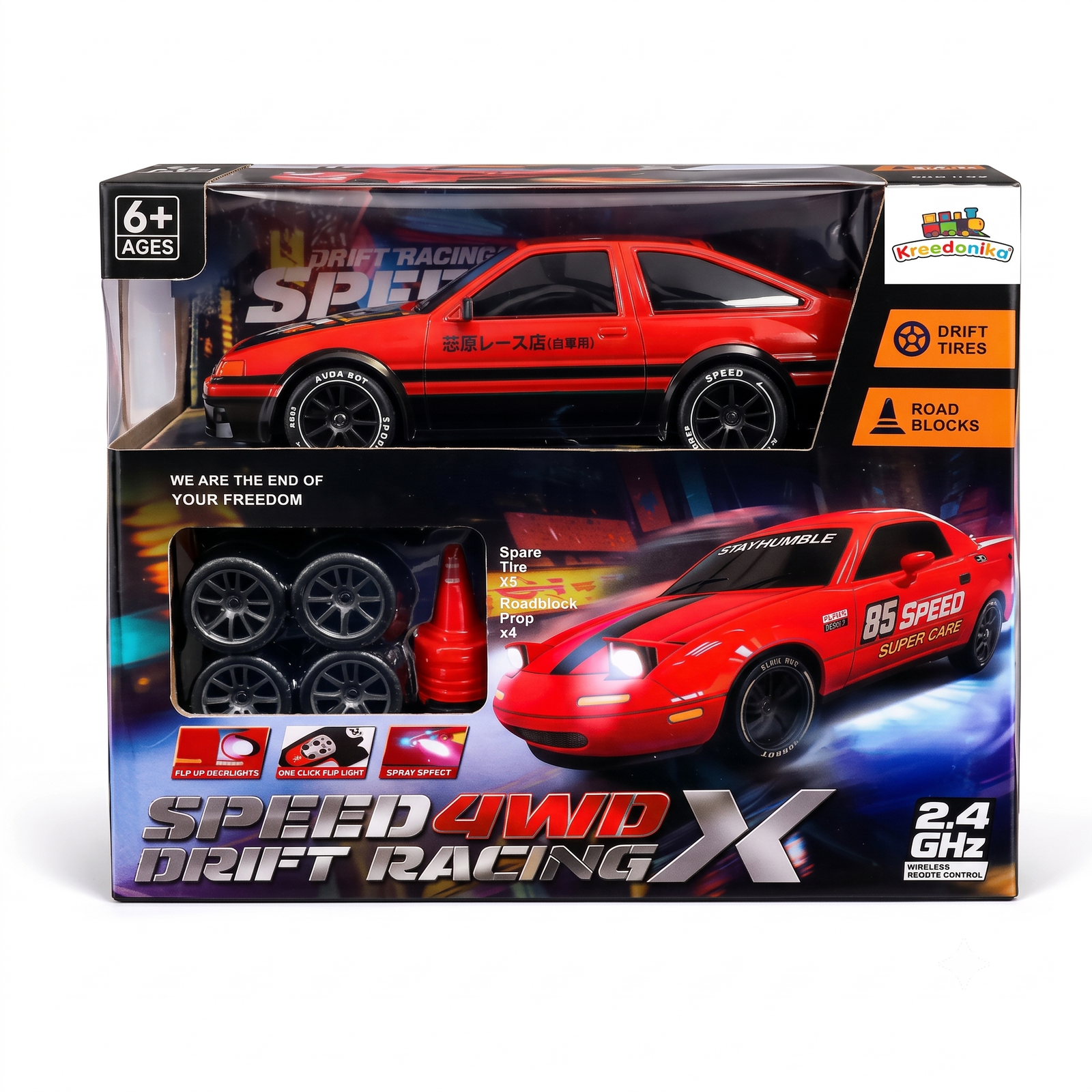 Remote Control Drift Car with Extra Drift Tires - Image 4